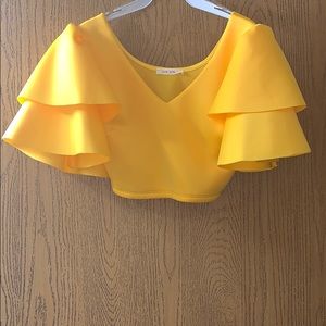 Yellow crop top
